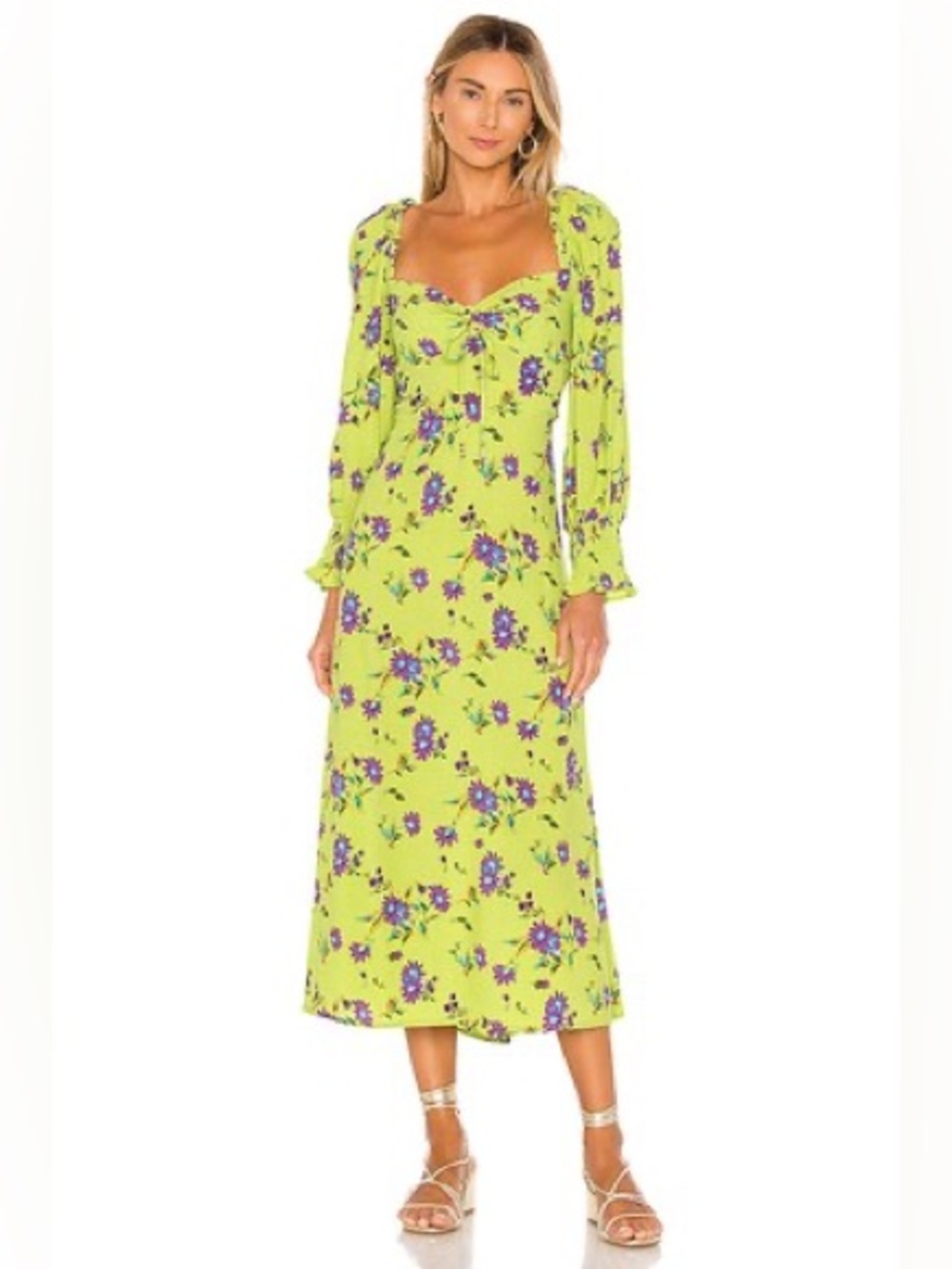 Faithfull the brand Mathilde Midi Dres in Locanda Floral